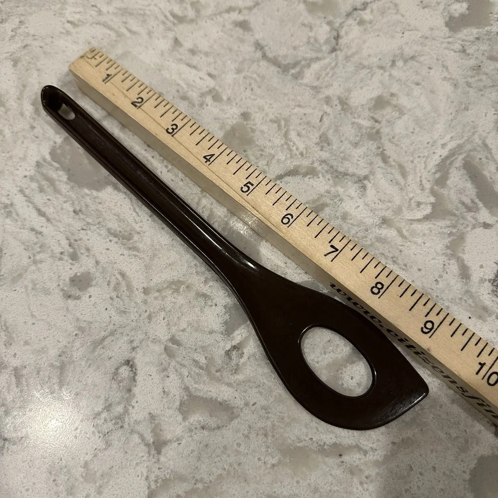 Vintage Brown Pointed Corner‎ Blending Spoon Spatula by Micro